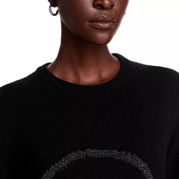 Joshua Sanders Smile Knit Outline Sweater Black S NWT - Picture 5 of 6